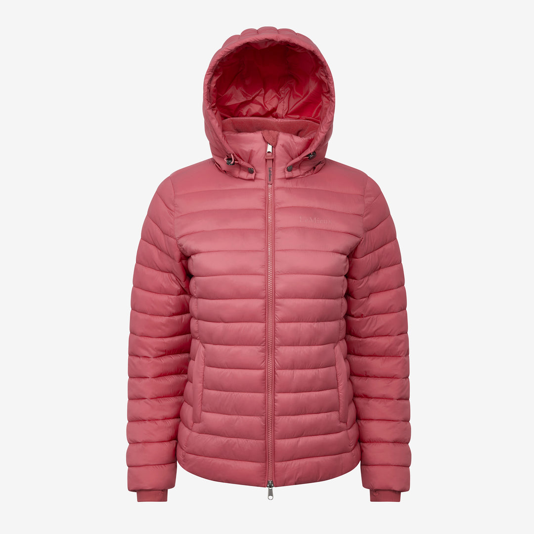 LeMieux Ladies Rose Hooded Puffer Jacket - Cranberry