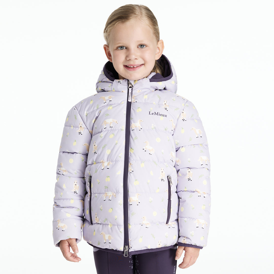 LeMieux Mini Printed Lilo Puffer Jacket Lilac