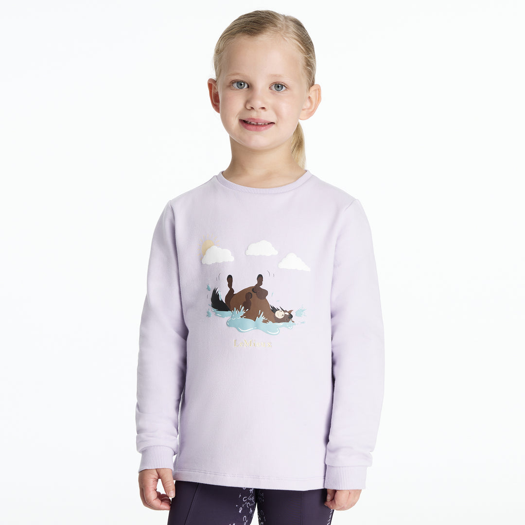 LeMieux Mini Poppy Long Sleeve Top Lilac
