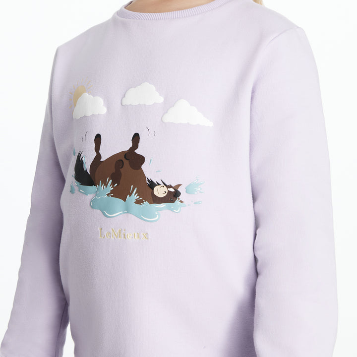 LeMieux Mini Poppy Long Sleeve Top Lilac