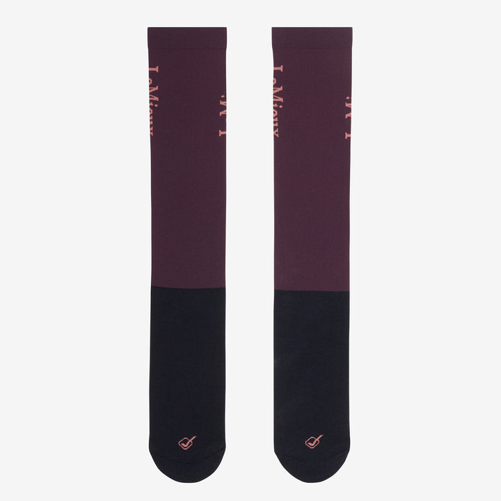 LeMieux Ladies Competition Socks 2 Pack Damson
