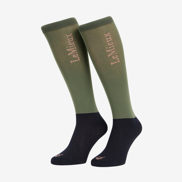 LeMieux Ladies Competition Socks 2 Pack Rosemary