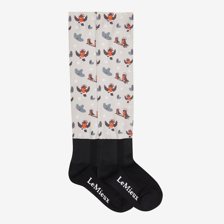 LeMieux Ladies Xmas Robins Footsie Socks