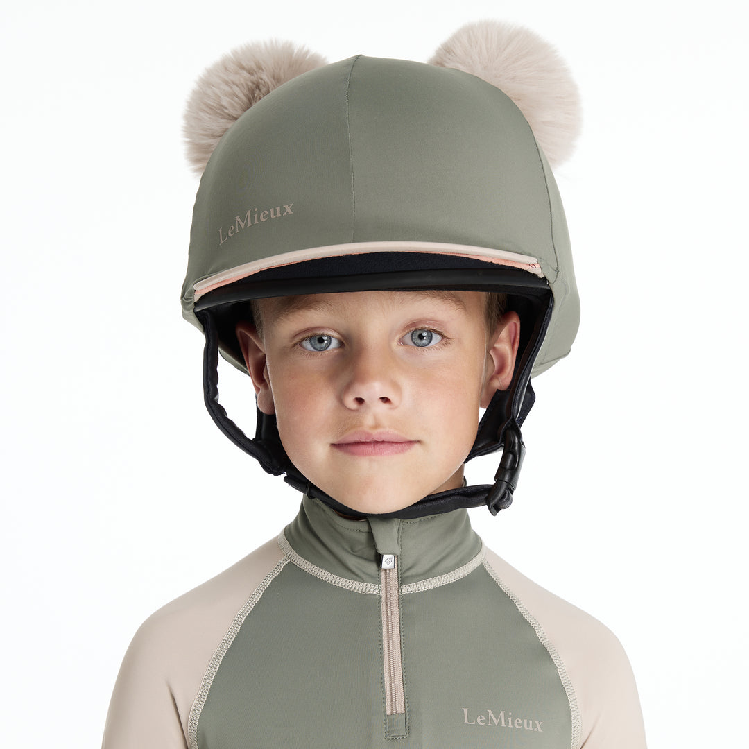 LeMieux Mini Double Pom Hat Silk - Rosemary