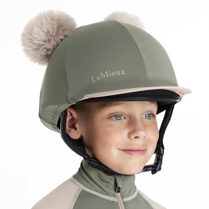 LeMieux Mini Double Pom Hat Silk - Rosemary