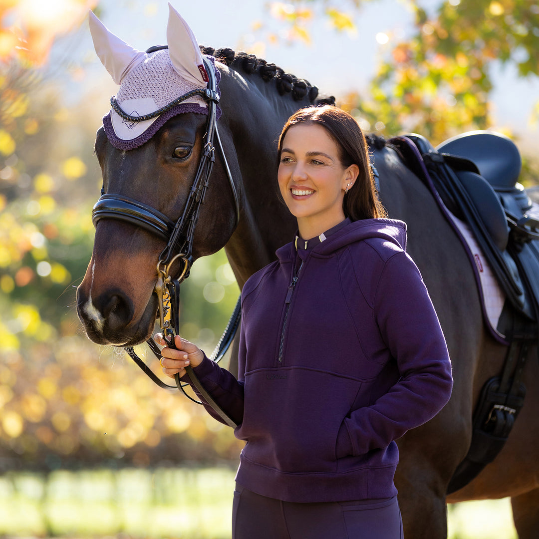 LeMieux Ladies Henrietta Half Zip Hoodie Juniper