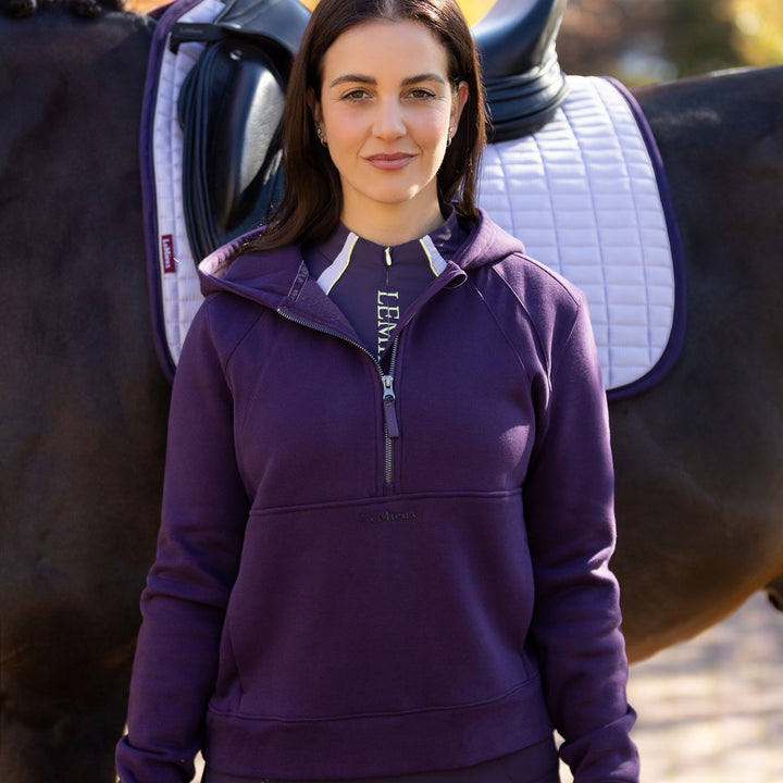 LeMieux Ladies Henrietta Half Zip Hoodie Juniper