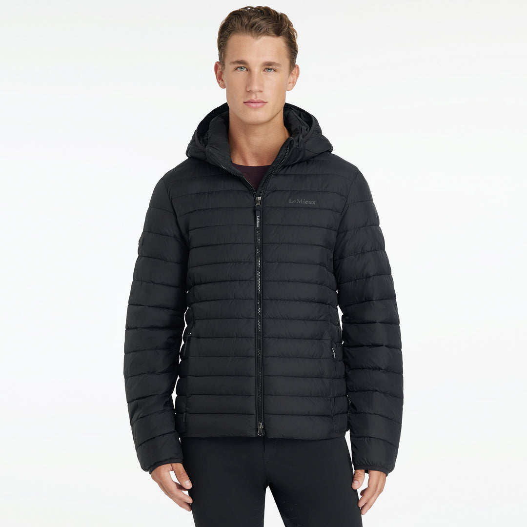 LeMieux Mens Hooded Puffer Jacket Black