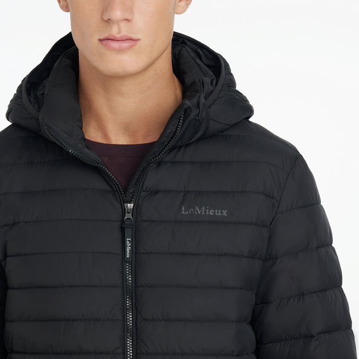 LeMieux Mens Hooded Puffer Jacket Black
