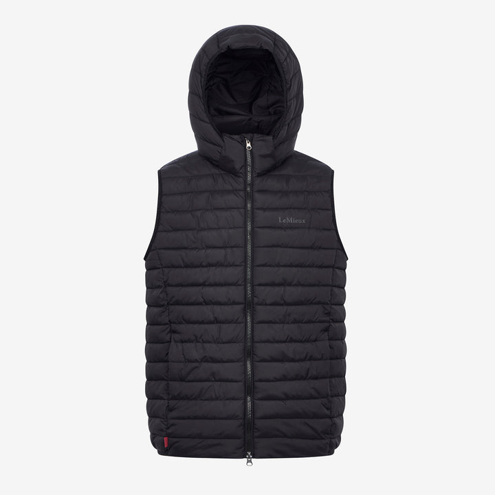 LeMieux Mens Hooded Puffer Gilet Black