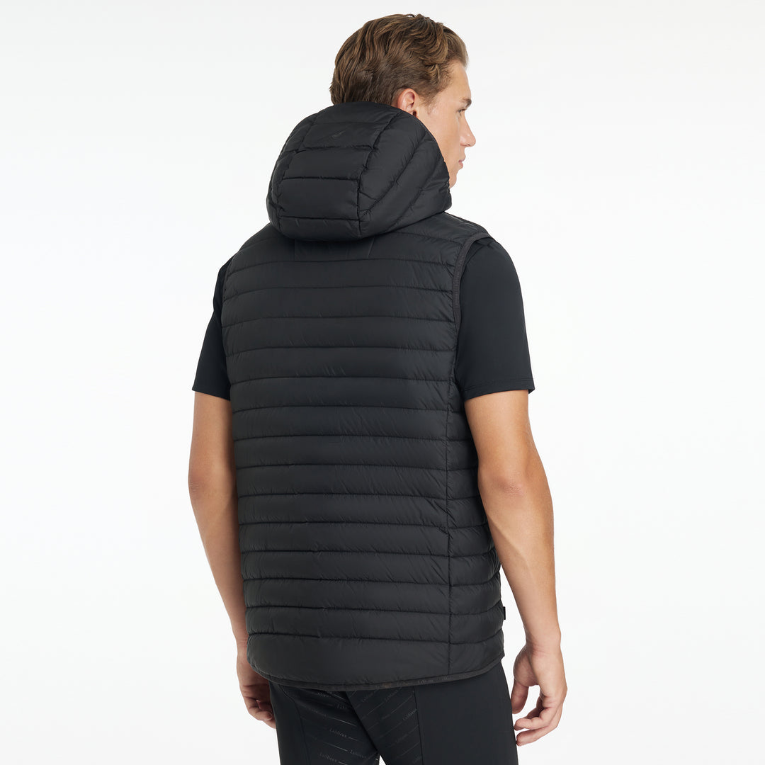 LeMieux Mens Hooded Puffer Gilet Black