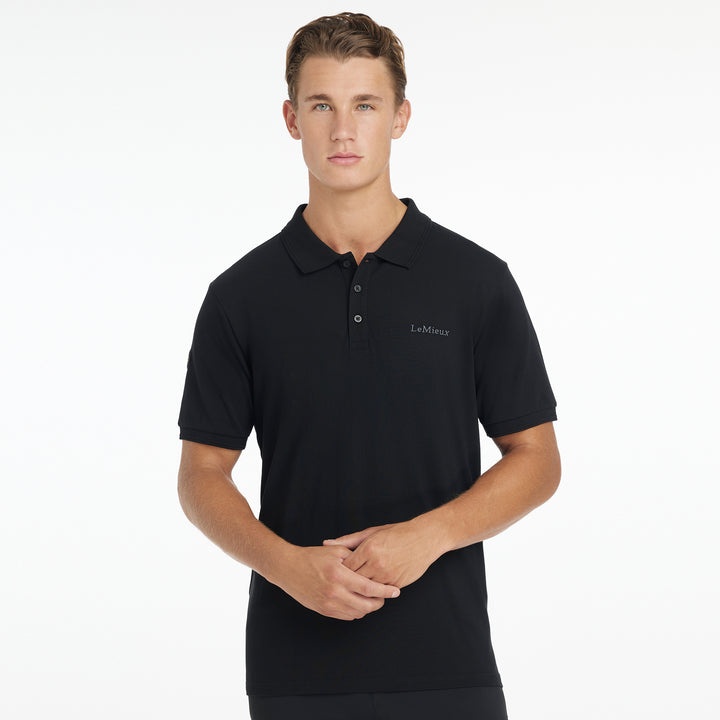 LeMieux Mens Classique Polo Shirt Black