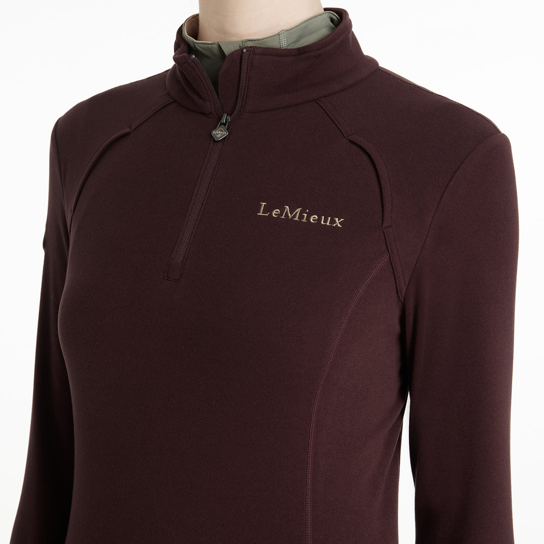 LeMieux Ladies Frances Quarter Zip Fleece - Damson