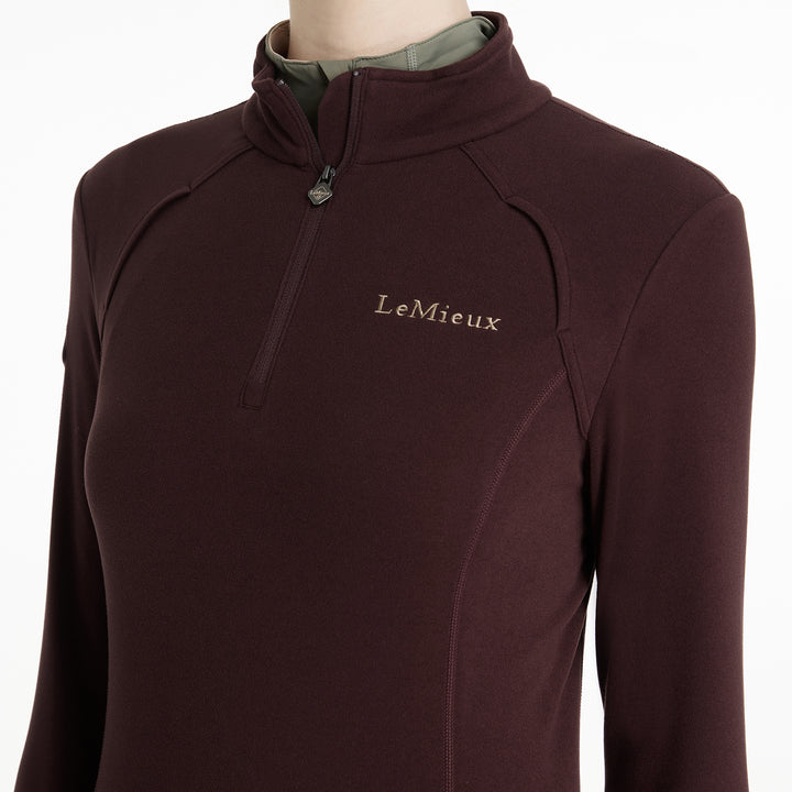 LeMieux Ladies Frances Quarter Zip Fleece - Damson