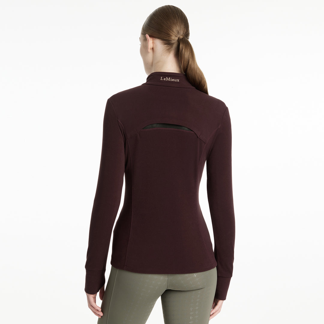 LeMieux Ladies Frances Quarter Zip Fleece - Damson