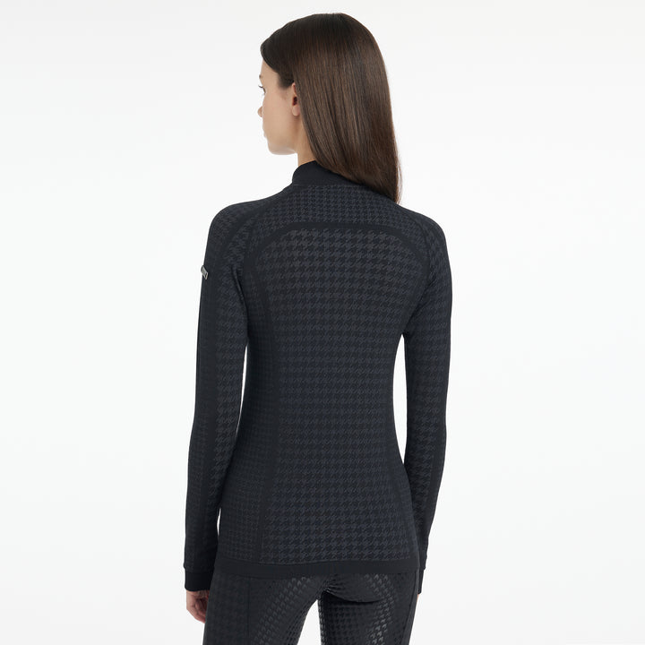 LeMieux Ladies Aspen Houndstooth Quarter Zip Top