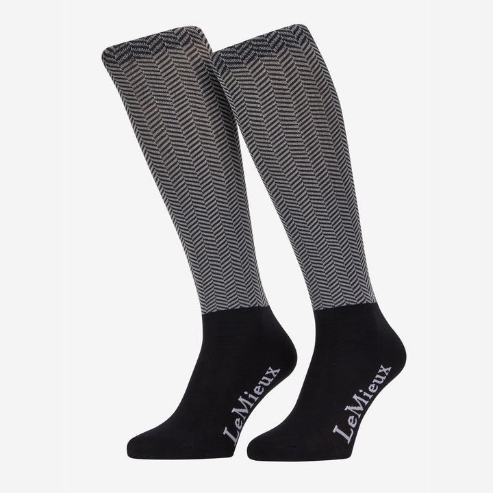 LeMieux Ladies Aspen Herringbone Sock Black