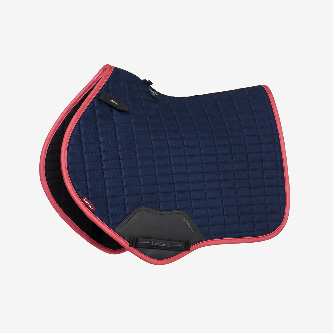 LeMieux Suede Close Contact Square Navy/Cranberry