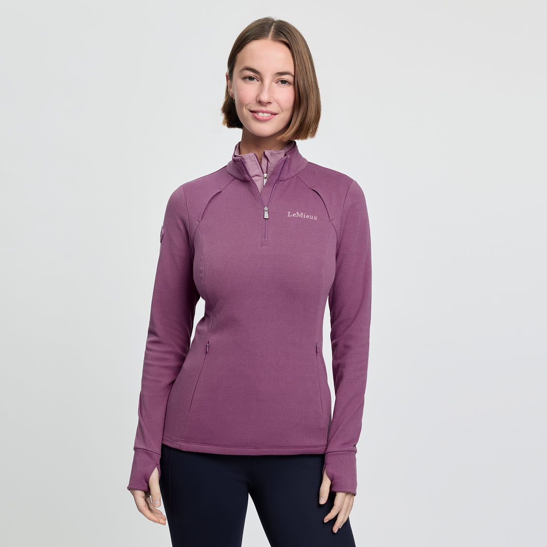 LeMieux Ladies Frances Quarter Zip Fleece - Mallow