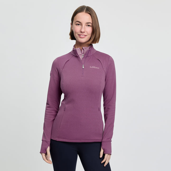 LeMieux Ladies Frances Quarter Zip Fleece - Mallow