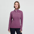 LeMieux Ladies Frances Quarter Zip Fleece - Cocoa