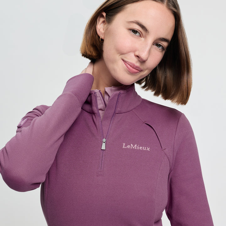 LeMieux Ladies Frances Quarter Zip Fleece - Mallow