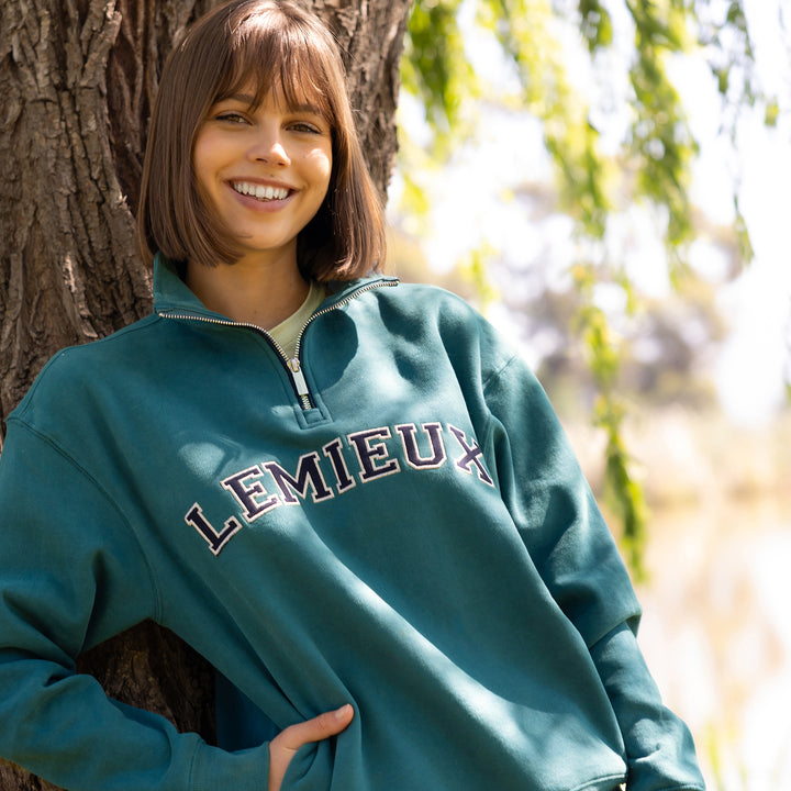 LeMieux Ladies Kelsie Quarter Neck Sweat - Jungle