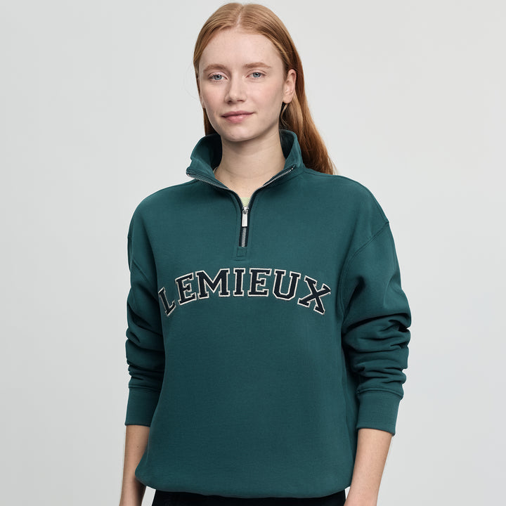 LeMieux Ladies Kelsie Quarter Neck Sweat - Jungle