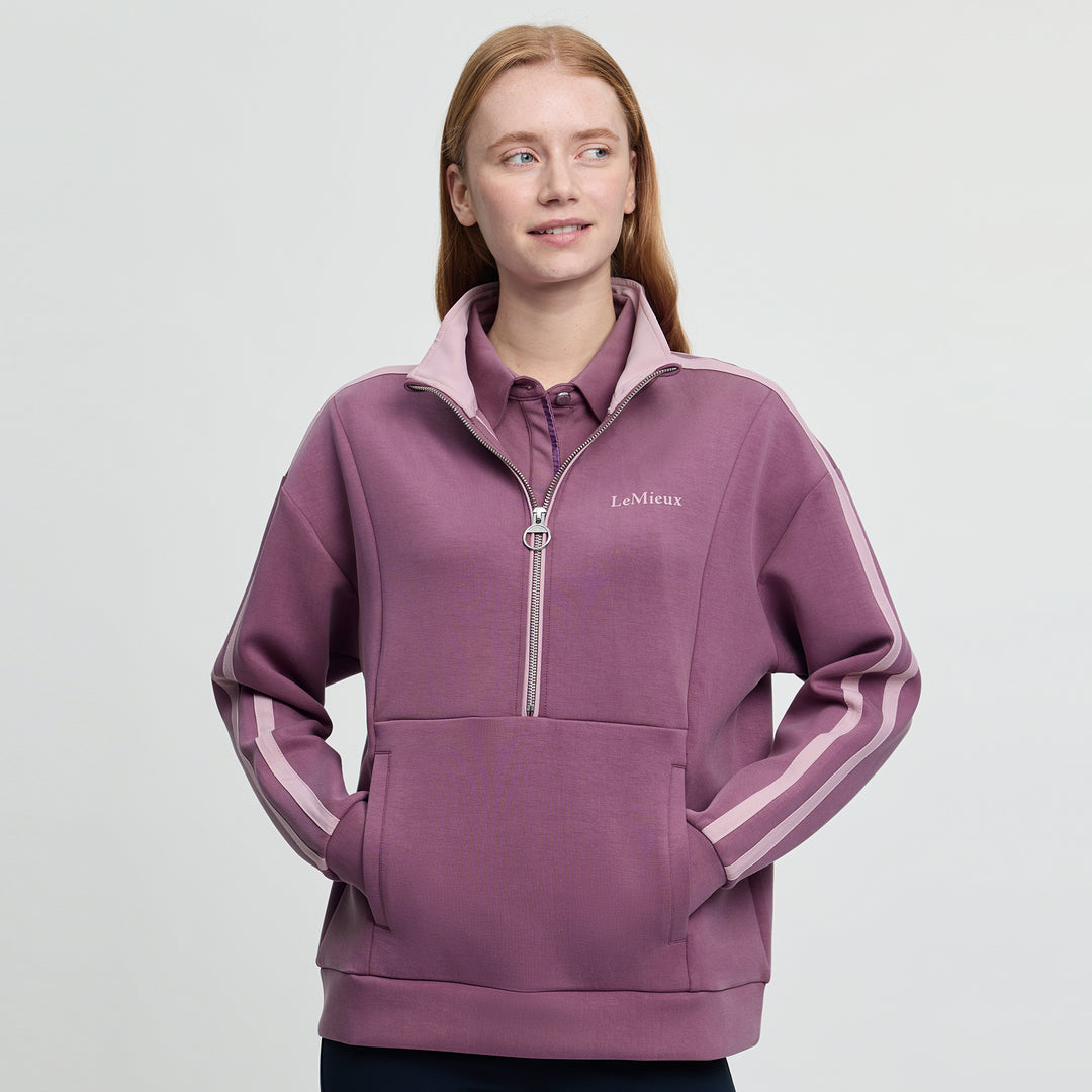 LeMieux Ladies Connie Half Zip Sweat - Mallow