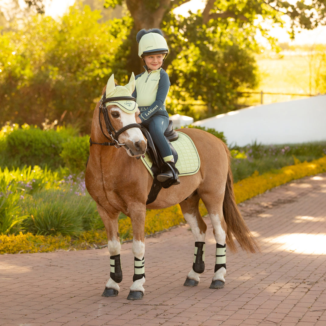 LeMieux Mini Suede Close Contact Square - Macaron