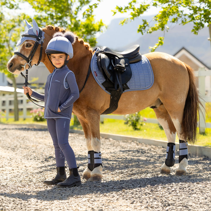 LeMieux Mini Suede Close Contact Square - Powder Blue