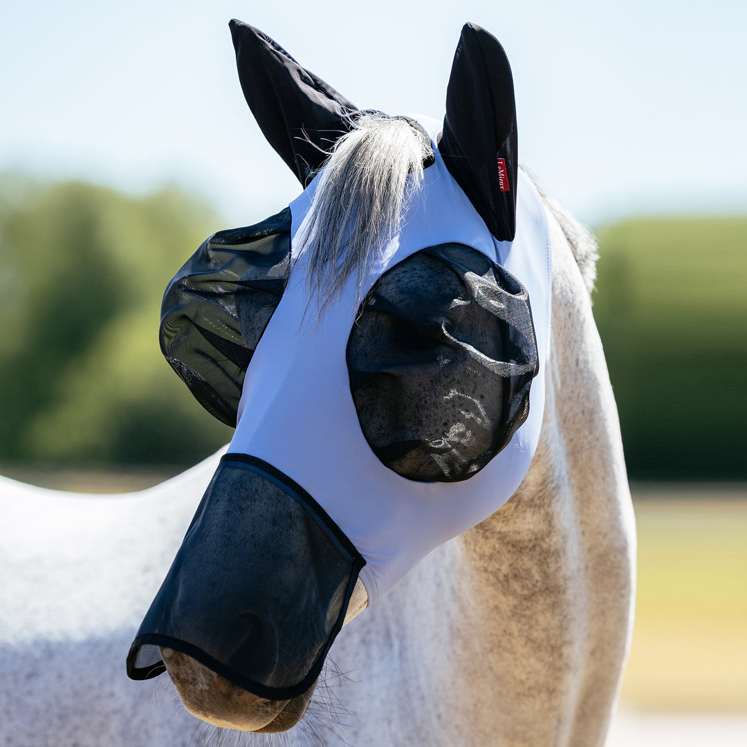 LeMieux Bug Relief Full Fly Mask - Powder Blue