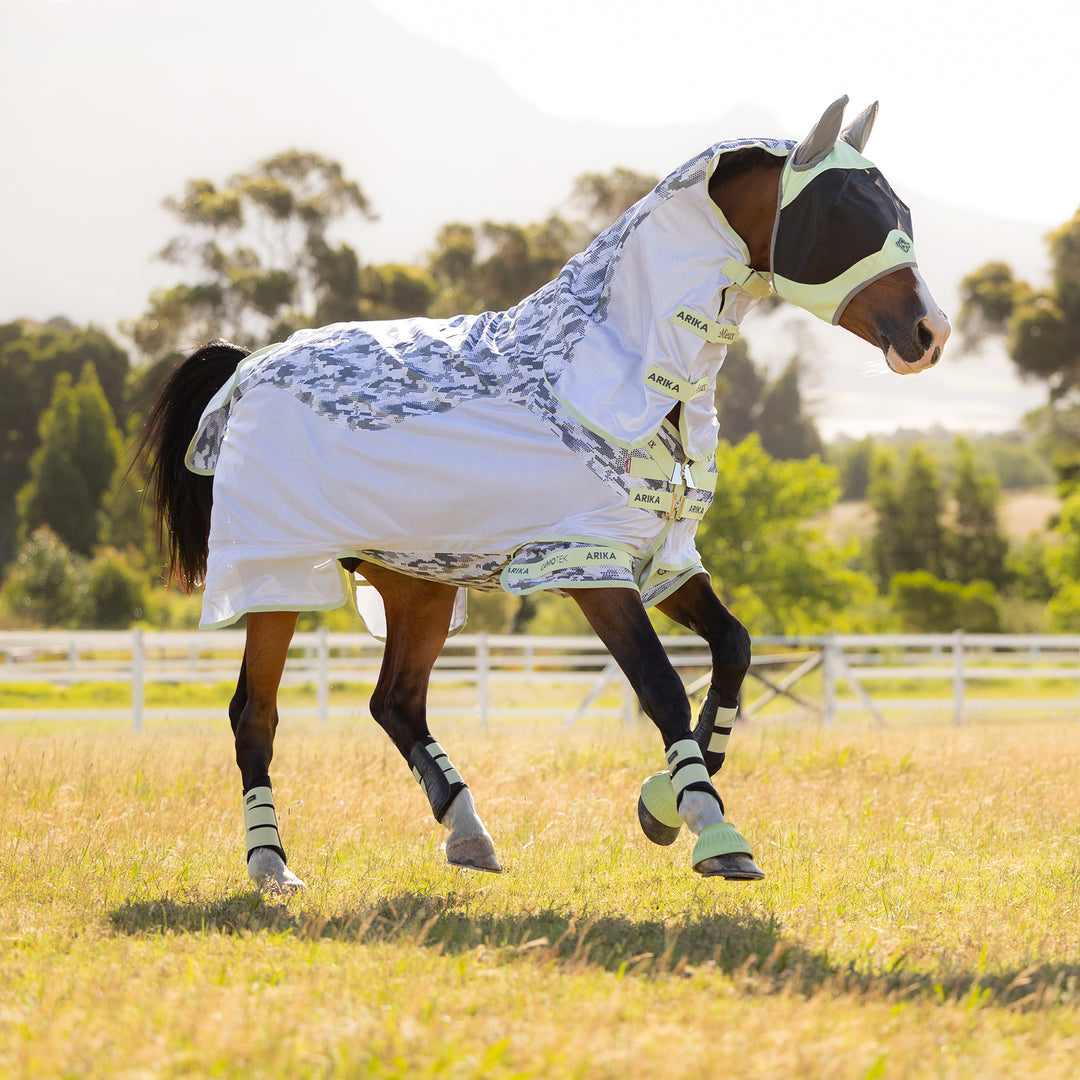 LeMieux Arika Camo-Tek Fly Rug - Macaron