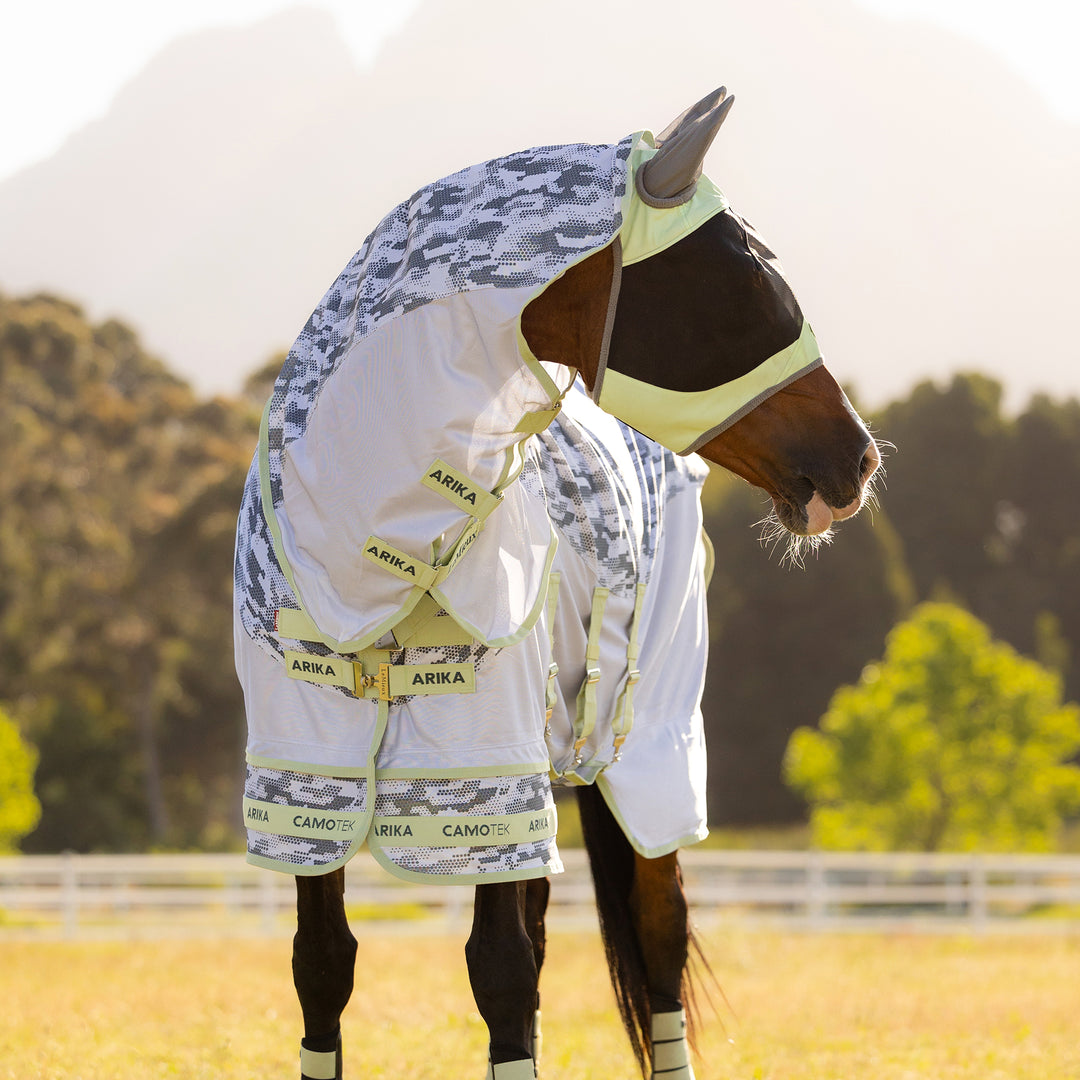 LeMieux Arika Camo-Tek Fly Rug - Macaron