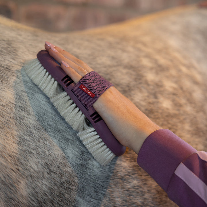 LeMieux Flexi Goat Hair Body Brush - Powder Blue