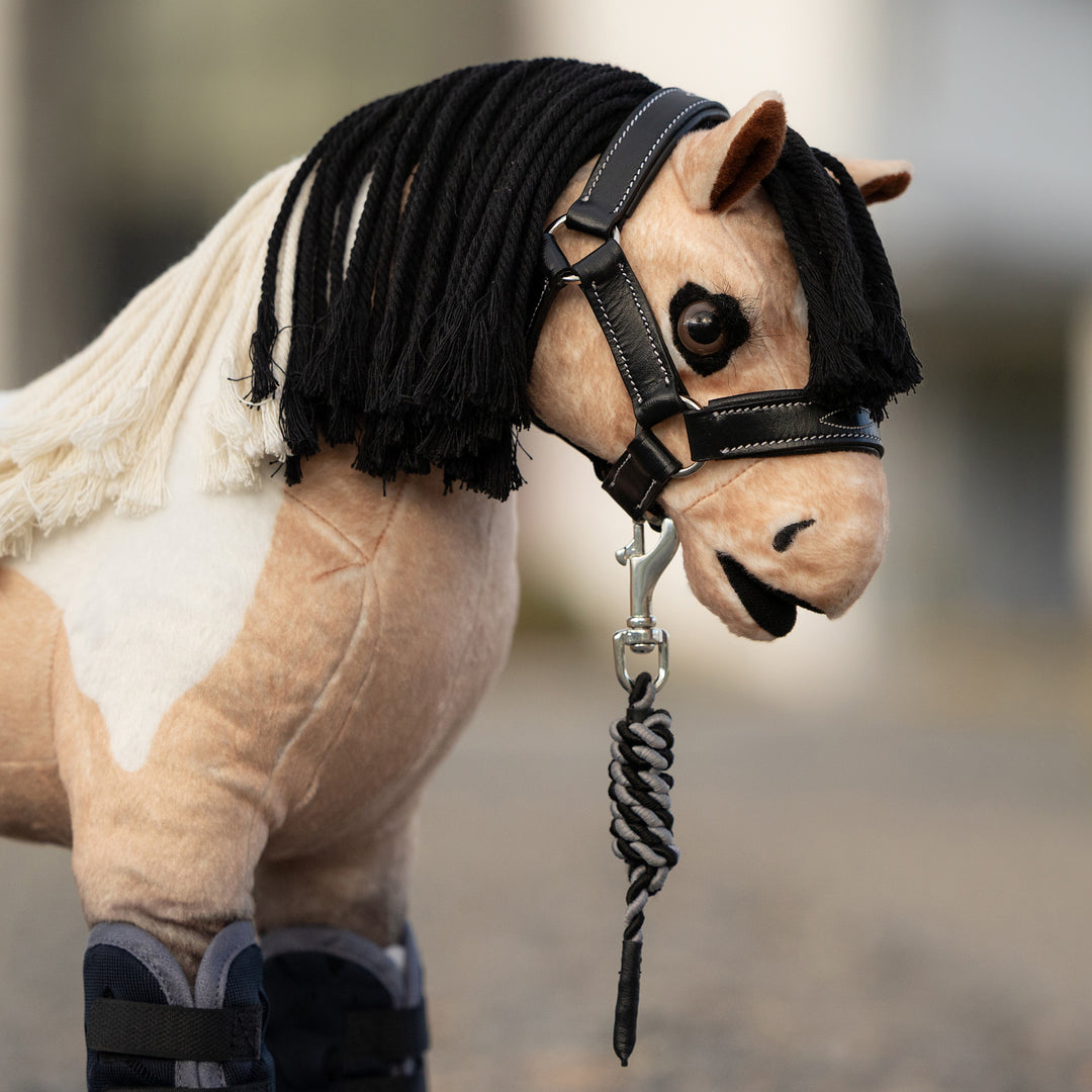LeMieux Toy Pony Leather Headcollar & Leadrope - Black