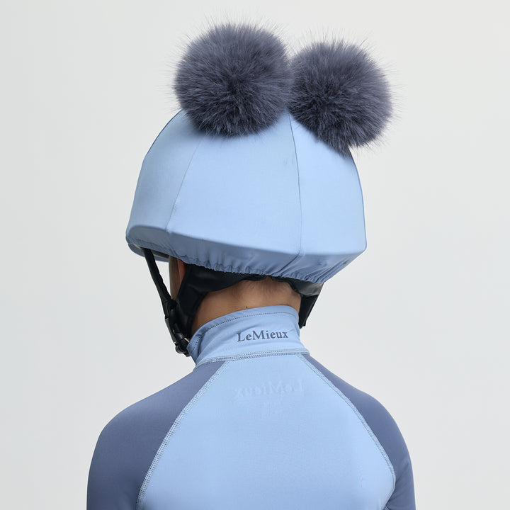 LeMieux Mini Double Pom Hat Silk - Powder Blue