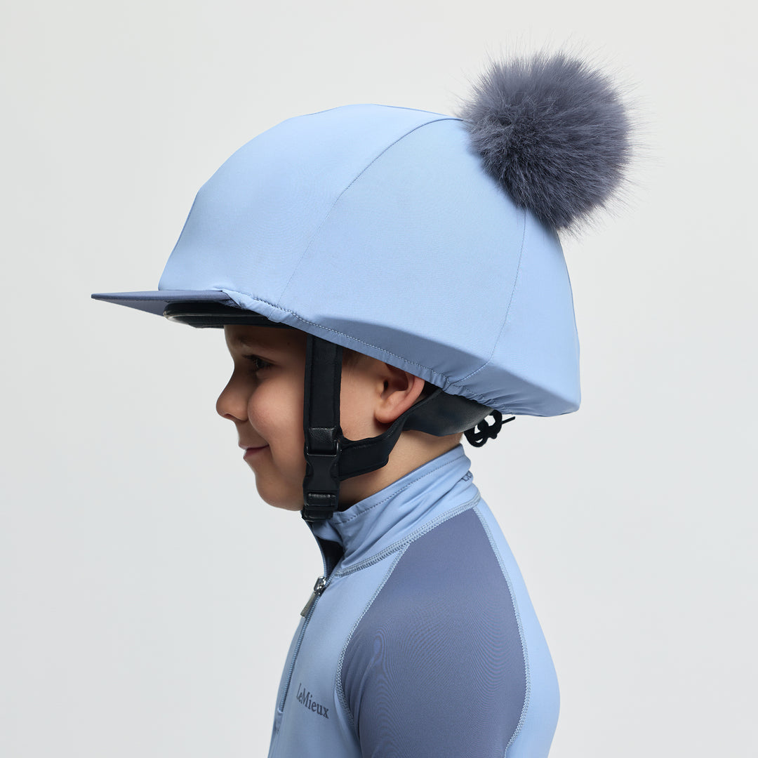 LeMieux Mini Double Pom Hat Silk - Powder Blue