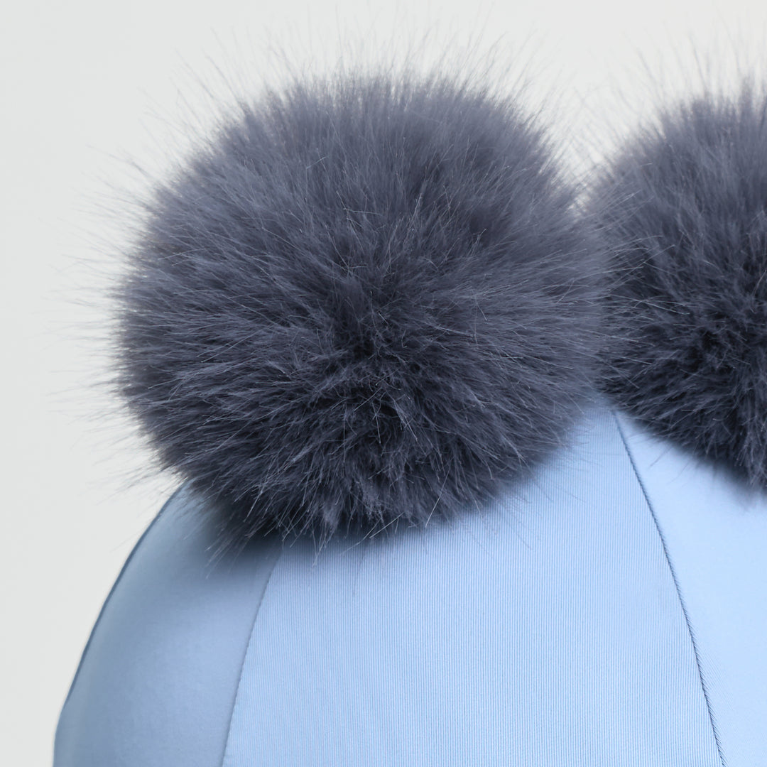 LeMieux Mini Double Pom Hat Silk - Powder Blue