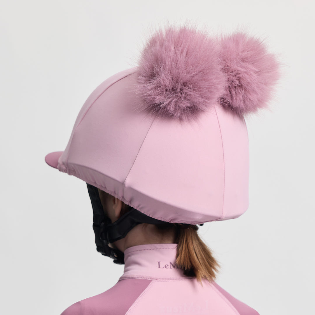 LeMieux Mini Double Pom Hat Silk - Fondant
