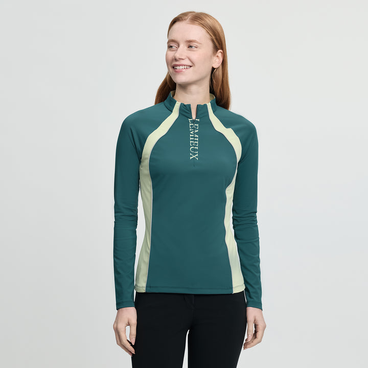 LeMieux Ladies Philippa Mesh Long Sleeve Base Layer - Jungle