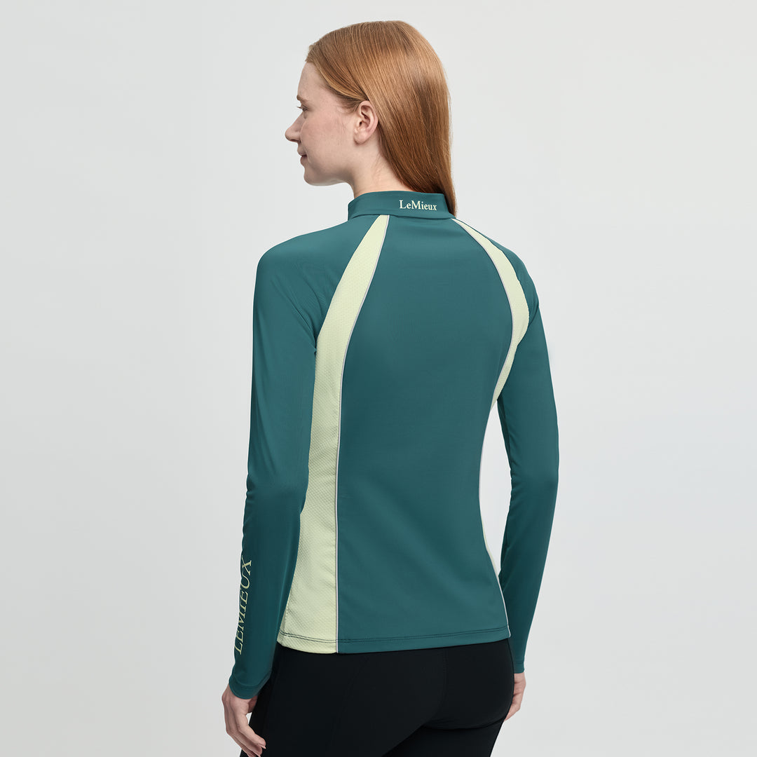 LeMieux Ladies Philippa Mesh Long Sleeve Base Layer - Jungle