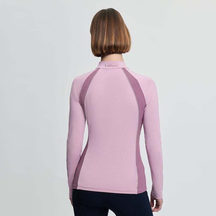LeMieux Ladies Philippa Mesh Long Sleeve Base Layer - Fondant