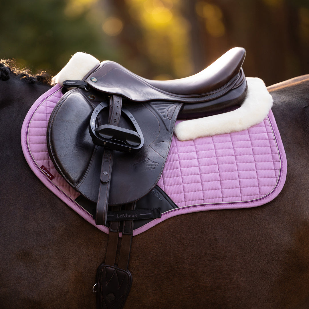 LeMieux Merino+ Suede Close Contact Square - Fondant