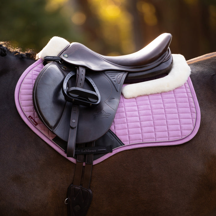 LeMieux Merino+ Suede Close Contact Square - Fondant