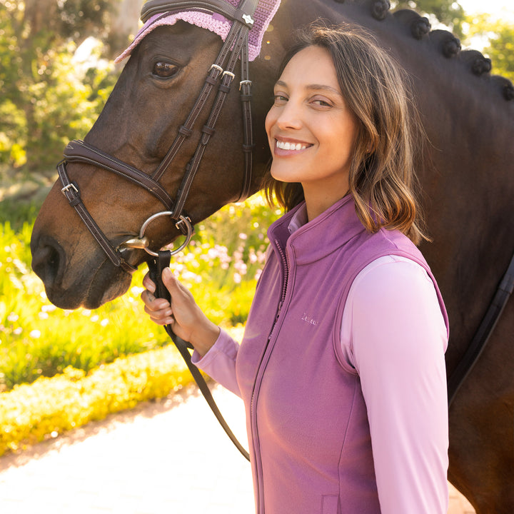 LeMieux Ladies Roberta Fleece Gilet - Mallow