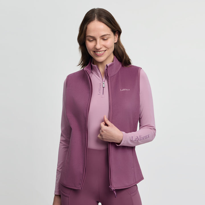 LeMieux Ladies Roberta Fleece Gilet - Mallow