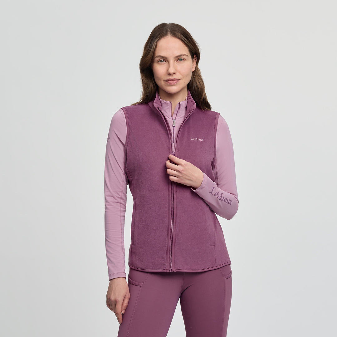 LeMieux Ladies Roberta Fleece Gilet - Mallow