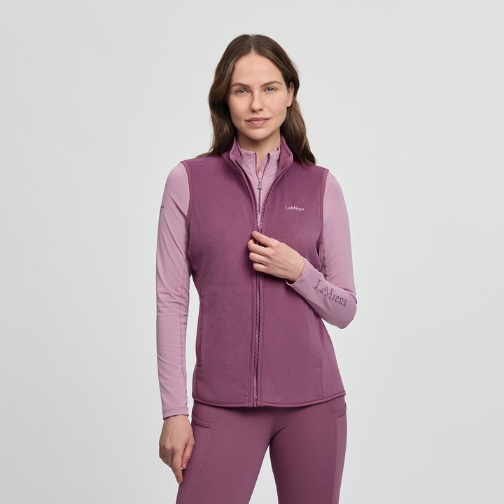 LeMieux Ladies Roberta Fleece Gilet - Mallow