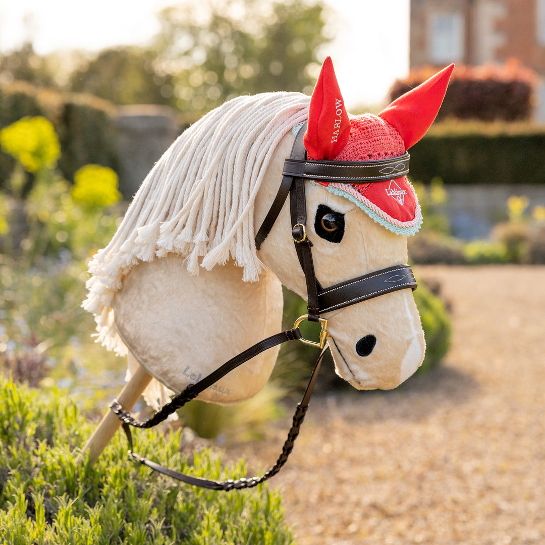 LeMieux Harlow Hobby Horse Fly Hood - Coral Crush